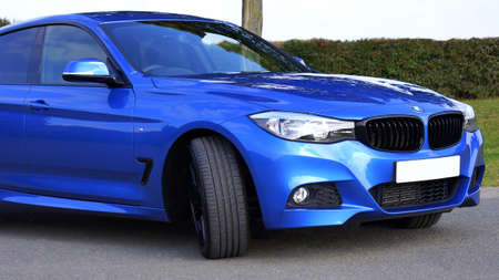 Blue Bmw Car