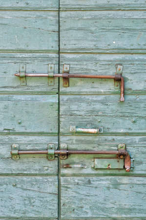 Two Brown Steel Latch Locks