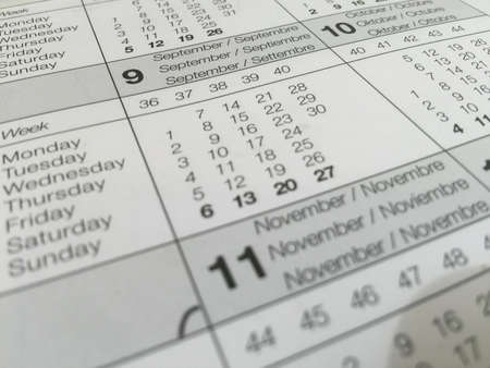 White Calendar