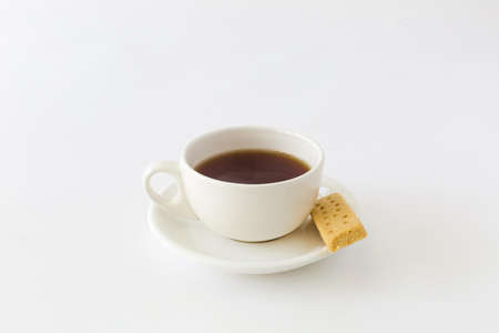 White Ceramic Bowl on Saucer