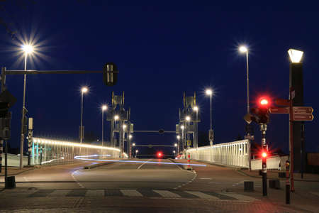Time-lapsed Photography of White Lights in Road