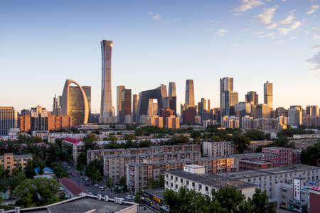 panoramic view of Beijing skyline (BJ CBD)のeditorial素材