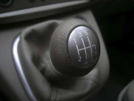 Photo of a 6 speed gear stick of a modern car