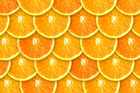 Background of rows of juicy orange slices