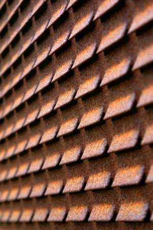 Background pattern of a rusty old window blindの写真素材