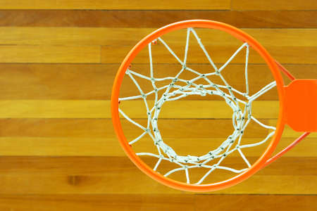 Elevated perspective of a basketball goal の写真素材