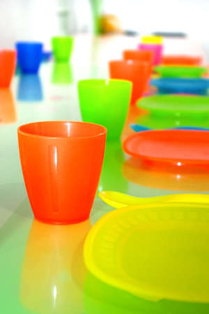 Snack table set in a children birthday party.の写真素材