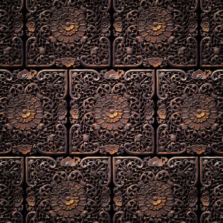 Pattern of tiles of a beautiful carved floral work
