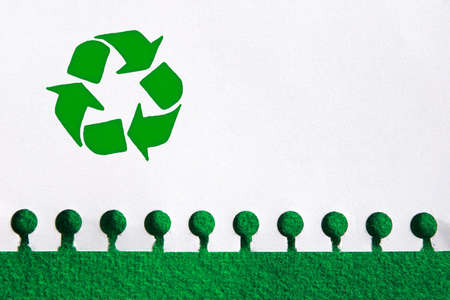 Recycle the paper, save the trees conceptの写真素材