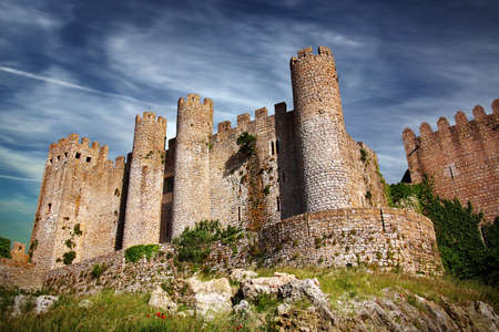 Medieval castle in the portuguese village of Obidosの写真素材