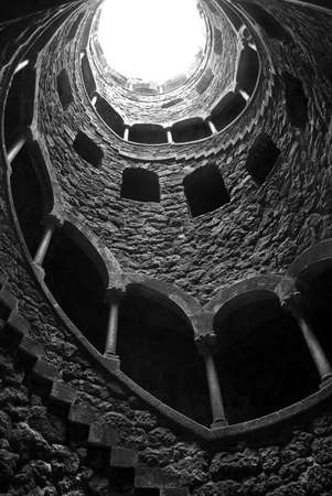 Masonic Initiation Well in Quinta da Regaleira, Sintra - Portugalの写真素材