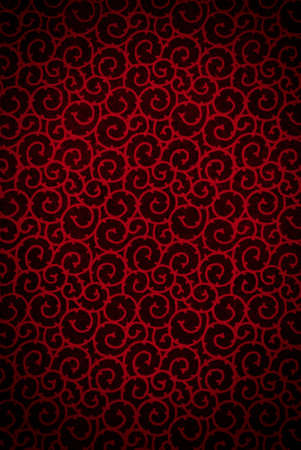 Vintage wallpaper with red and dark pattern designの写真素材