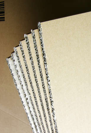 Stack of clean new blades of cardboard 