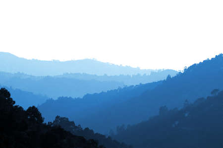Serene landscape of the mountains in the Douro River Valley, Portugalの写真素材