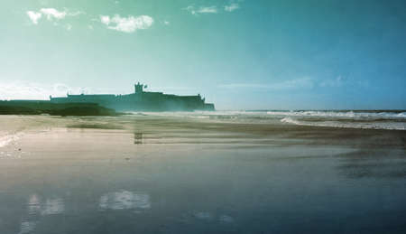Sao Juliao da Barra fortress in Carcavelos beach in Portugal