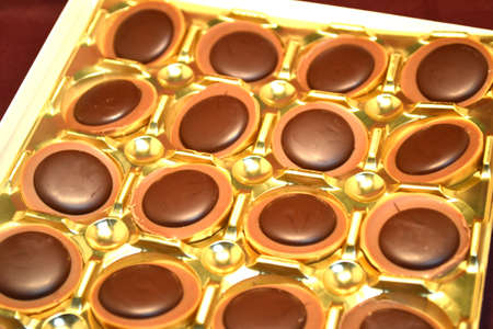 box of chocolates close upの写真素材