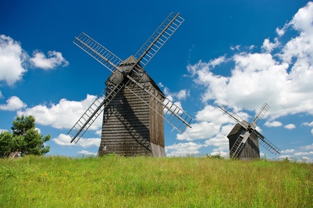 Two windmills