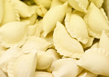 Frozen dumplings in the supermarketの写真素材