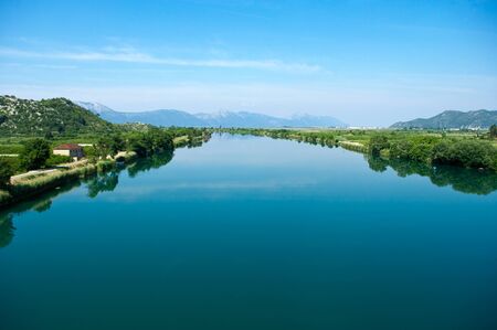 Neretva river in Croatiaの写真素材