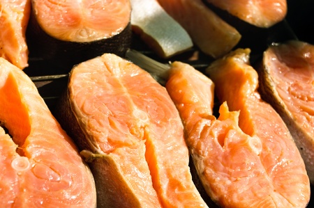 Slices of salmonの写真素材