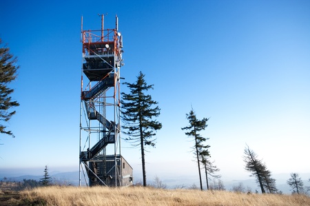Watchtower on Ruprechticky Spicak, Czech Republicの写真素材