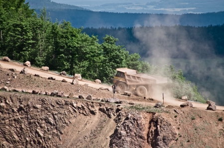 Big truck in the quarry