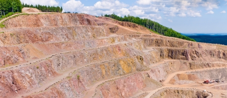 Big quarry under the skyの写真素材