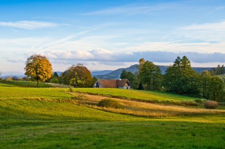 Scenery with house in the Carpathian Mountainsのeditorial素材