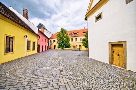 Beautiful colorful backyard in Pardubice, Czech Republicのeditorial素材