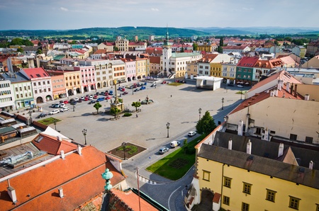 Town square in Kromeriz - Czech Republicのeditorial素材