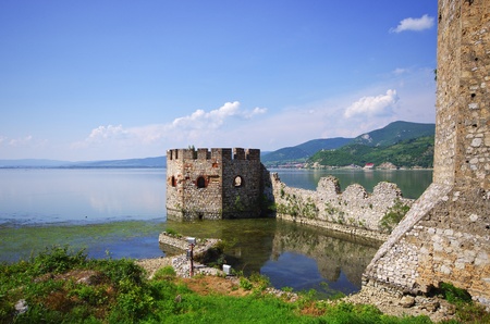 Golubac castle ruins in Serbiaのeditorial素材