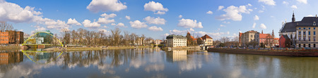 View on the islands in Wroclaw, Poland