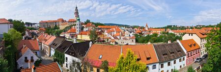 Cityscape of Cesky Krumlov in Czech Republic - UNESCO heritage siteのeditorial素材