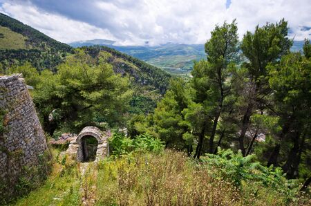 View from fortress in Berat - Albaniaのeditorial素材