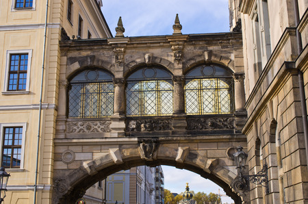 Bridge between 2 buildings in Dresden - Germanyの写真素材