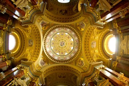 Interior of St Stephen's Basilica in Budapest - Hungaryのeditorial素材