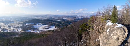 Panorama of Rudawy Janowickie mountains - Polandの写真素材