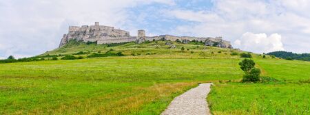 Spis Castle ruins located in Slovakiaの写真素材