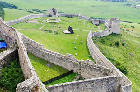 Yard of Spissky Hrad castle, Slovakiaのeditorial素材
