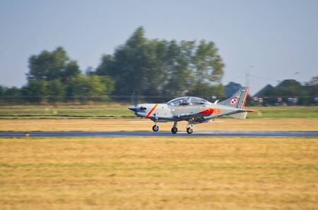 Radom, Poland - August 22, 2015: Display of polish team "Orlik". Airshow event on 22 August 2015, Radom, Polandのeditorial素材