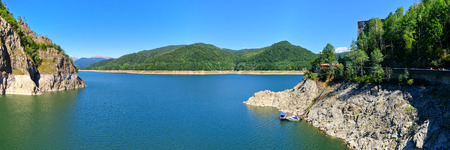 Dam lake Vidraru in Romaniaの写真素材