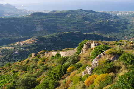 Scenery in hills near Polyrrinia village on Crete - Greeceの写真素材