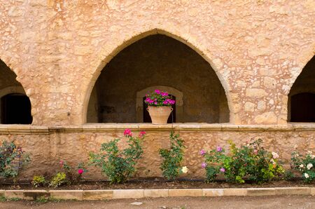 Moni Arkadiou cloister, Crete, Greeceの写真素材