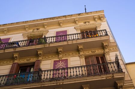 Typical tenement house of Barcelona - Spainのeditorial素材