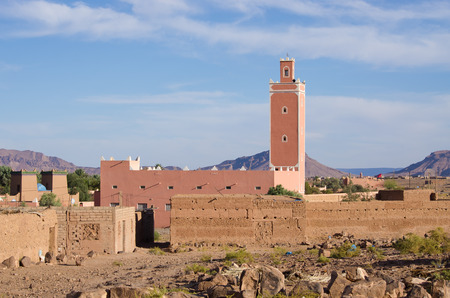 Little mosque in moroccan townの写真素材