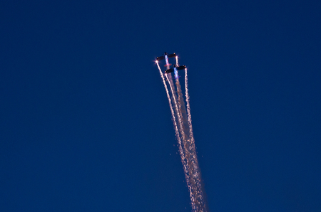 Night show on the airshowの写真素材