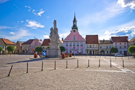 Town square of Rydzyna, Polandの写真素材