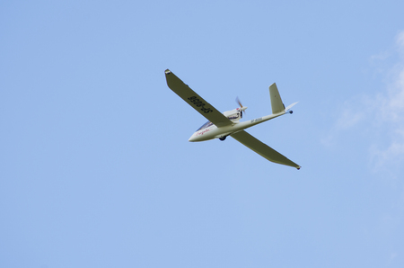 Leszno, Poland - June 18, 2016: plane during the air show. Leszno Air Picnic 2016 is annual event that attracts thousands of viewers.のeditorial素材