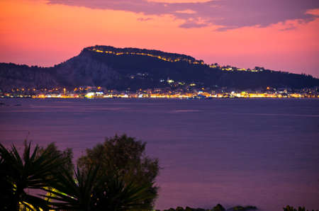 View on Zakynthos town during the sunset - Greeceの写真素材