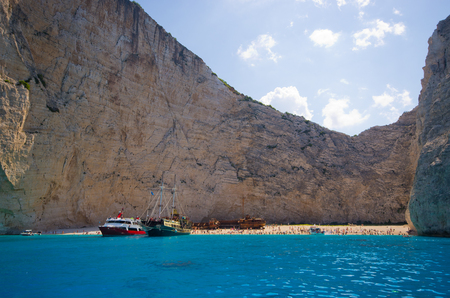 Shipwreck beach on Zakynthos island - Greeceのeditorial素材